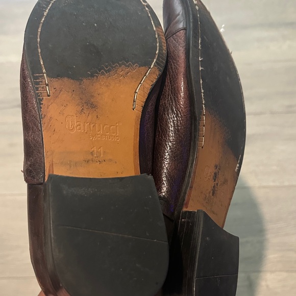 Carrucci Brown Leather Men\'s Dress Shoes